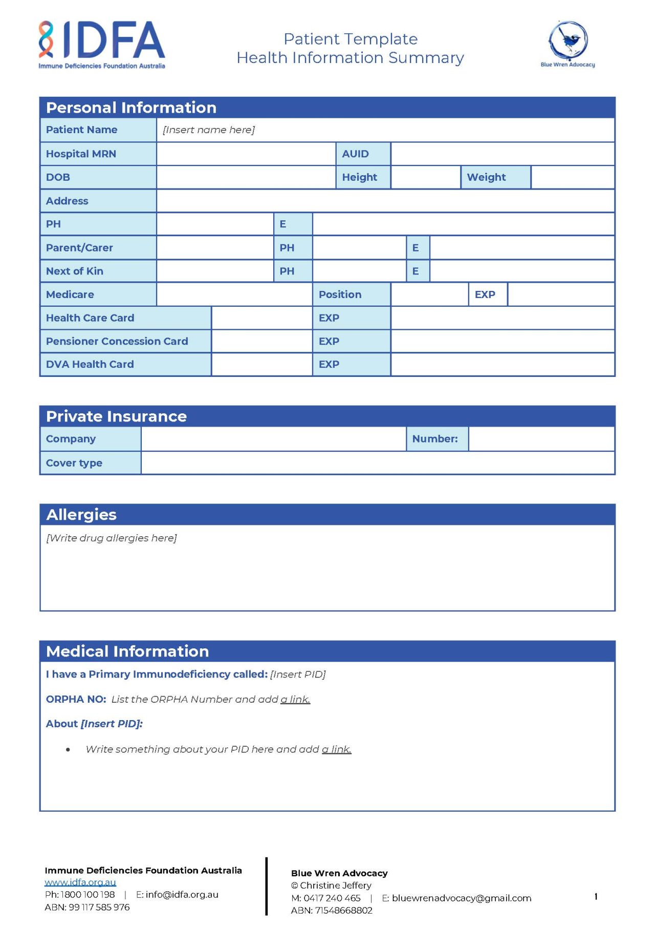 Self-Advocacy Tools - IDFA